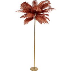 Floor Lamp Feather Palm Rusty Red  165cm