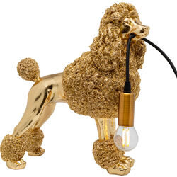 Lámpara mesa Animal Poodle dorado 32cm