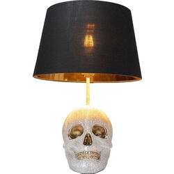 Table Lamp Skull Crystals Front 44cm