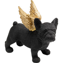 Figura deco Angel Dog negro 25cm