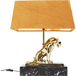 Table Lamp Geometric Leopard Brown 36cm