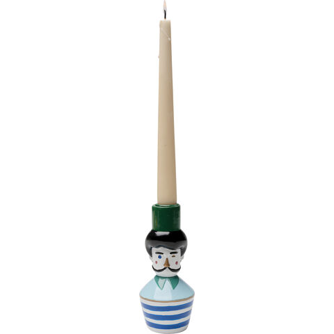 Candelabro Monsieur Mustache 16cm