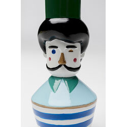 Bougeoir Monsieur Mustache 16cm