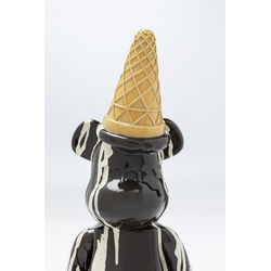 Deko Figur Gelato Bear Schwarz 40cm