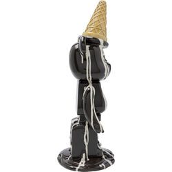 Deko Figur Gelato Bear Schwarz 40cm