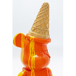 Figura decorativa Gelato Bear arancione 40cm