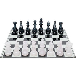 Objeto deco Chess transparente 60x60cm