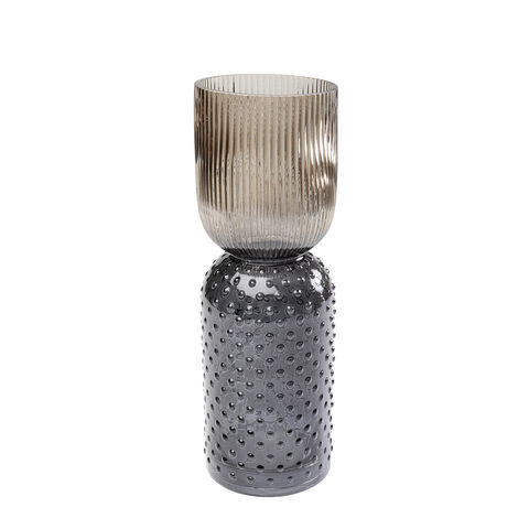 Jarrón Marvelous Duo marrón gris 38cm