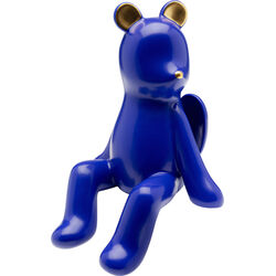 Deko Figur Sitting Bear Blau 20cm