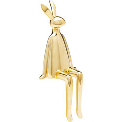 Figura deco Sitting Rabbit dorado 35cm