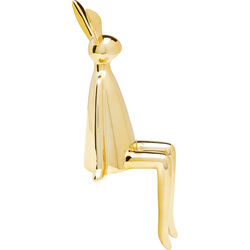 Figura deco Sitting Rabbit dorado 35cm