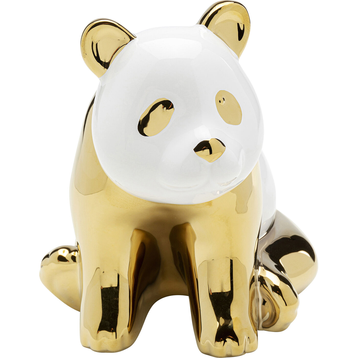 [55048] Figura deco Sitting Panda dorado 18cm