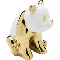 Deco Figurine Sitting Panda Gold 18cm