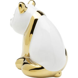 Deco Figurine Sitting Panda Gold 18cm