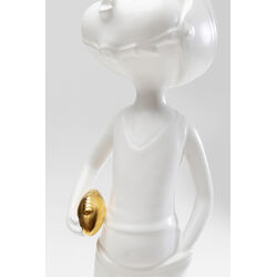 Deco Figurine Ball Girl White 41cm