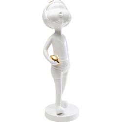 Deco Figurine Ball Girl White 41cm