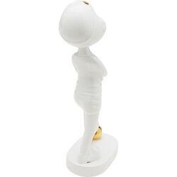 Deco Figurine Ball Girl White 29cm