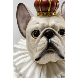 Figurine décorative King Dog blanc 33cm