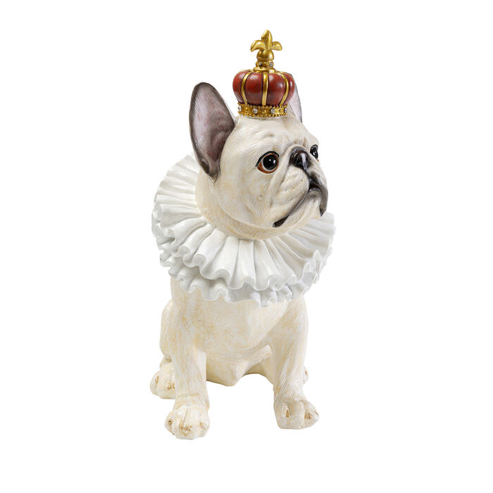 Figura deco King Dog blanco 33cm