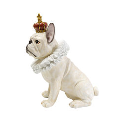 Figurine décorative King Dog blanc 33cm