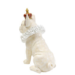 Figurine décorative King Dog blanc 33cm