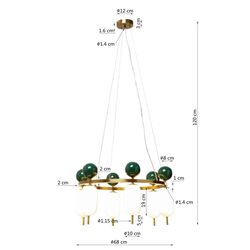 Hängeleuchte Charleston Six Ø68cm