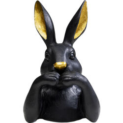 Figura deco Sweet Rabbit negro 23cm