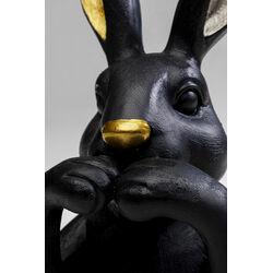 Deco Figurine Sweet Rabbit Black 23cm