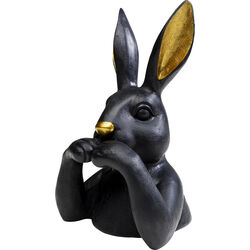 Deco Figurine Sweet Rabbit Black 23cm