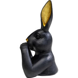 Deco Figurine Sweet Rabbit Black 23cm