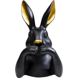 Figura deco Sweet Rabbit negro 31cm