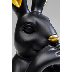 Deco Figurine Sweet Rabbit Black 31cm