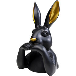 Deco Figurine Sweet Rabbit Black 31cm