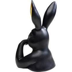 Deco Figurine Sweet Rabbit Black 31cm