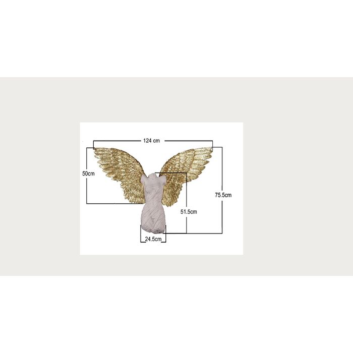 Wall Object Guardian Angel Male 124x71cm