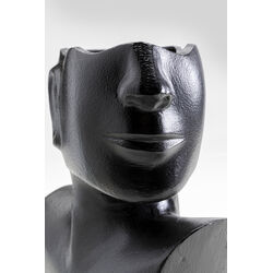 Vase Rostro Side noir 27cm