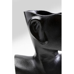 Vase Rostro Side noir 27cm