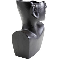 Vase Rostro Side noir 27cm