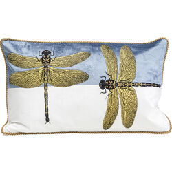 Cushion Glitter Dragonfly White 50x30cm