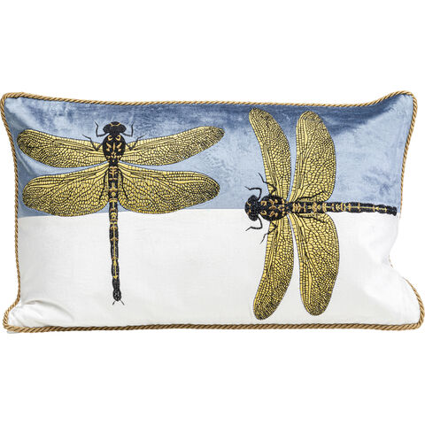 Coussin Glitter Dragonfly blanc 50x30cm