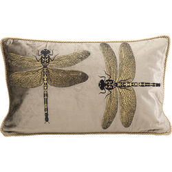 Cushion Glitter Dragonfly Brown 50x30cm