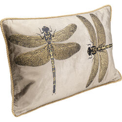 Cushion Glitter Dragonfly Brown 50x30cm