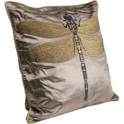 Cushion Glitter Dragenfly Brown 40x40cm