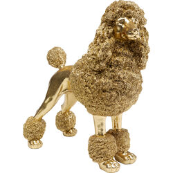 Deco Figurine Mrs Poodle Gold 34cm