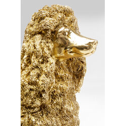 Figura decorativa Mrs Poodle oro 34cm