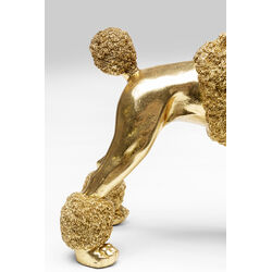 Deko Figur Mrs Poodle Gold 34cm