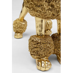 Figura decorativa Mrs Poodle oro 34cm