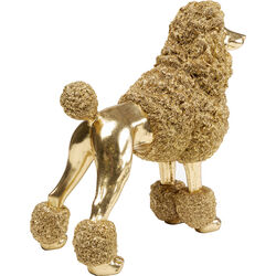 Figura decorativa Mrs Poodle oro 34cm