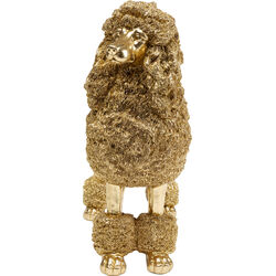 Deko Figur Mrs Poodle Gold 34cm