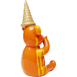 Figura decorativa Sitting Gelato Bear arancione 37